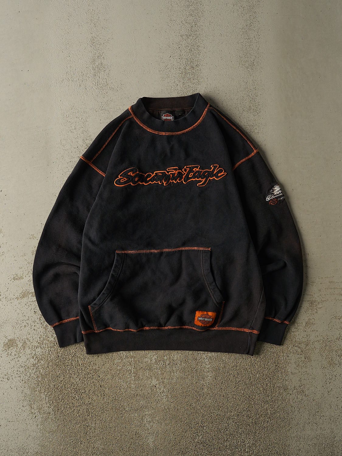 Vintage Y2K Black Harley Davidson Screamin' Eagle Crewneck (L)
