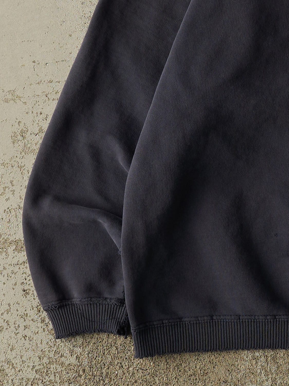 Vintage 90s Sun Faded Navy BUM Equipment Crewneck (XS/S)