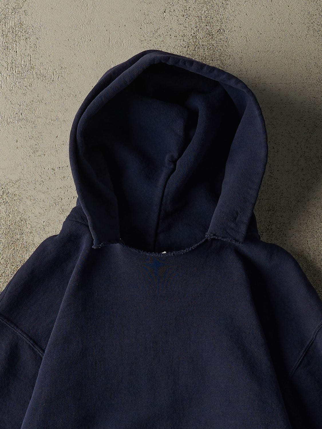 Vintage Y2K Navy Blue Russell Athletic Blank Hoodie (XS)