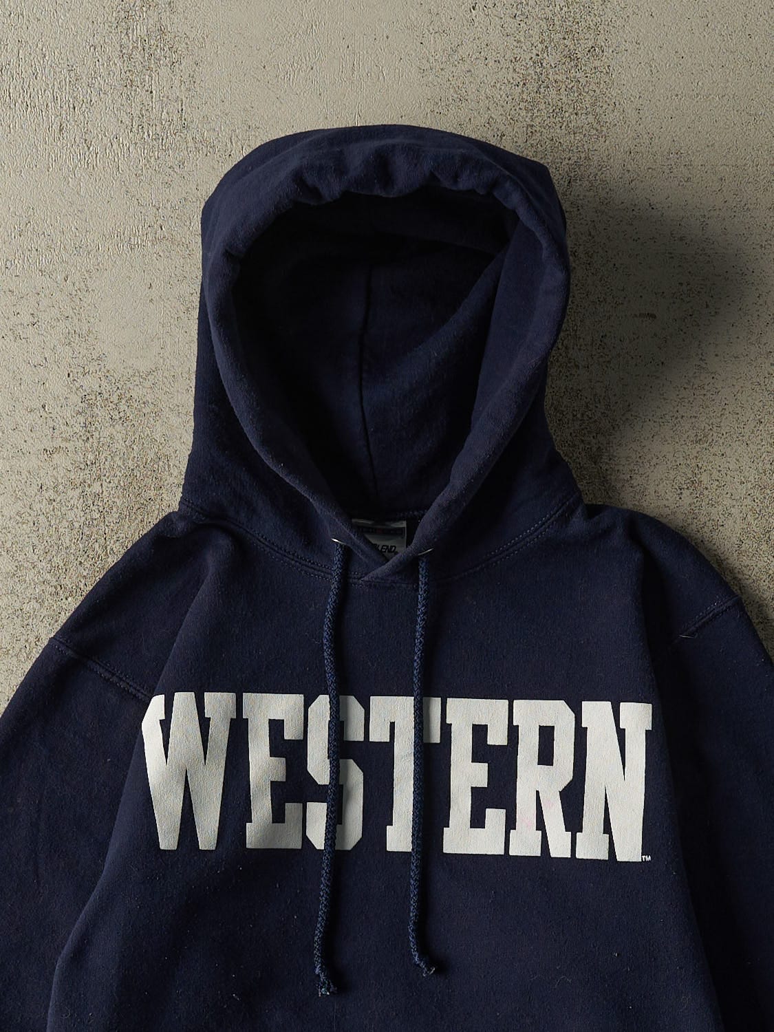 Vintage Y2K Navy Blue Western Hoodie (XS/S)