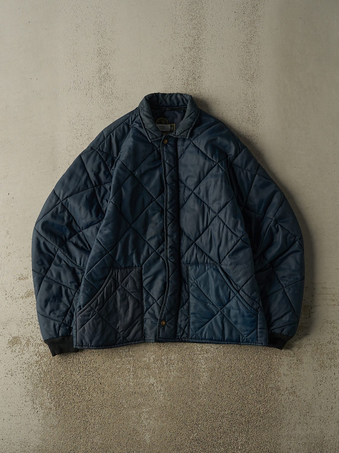 Vintage 90s Blue Quilt Work Jacket (L)
