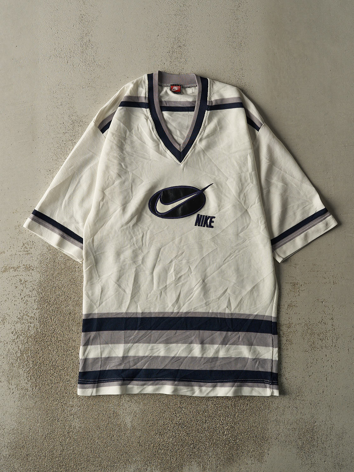Vintage 90s White Nike Embroidered Jersey (L/XL)