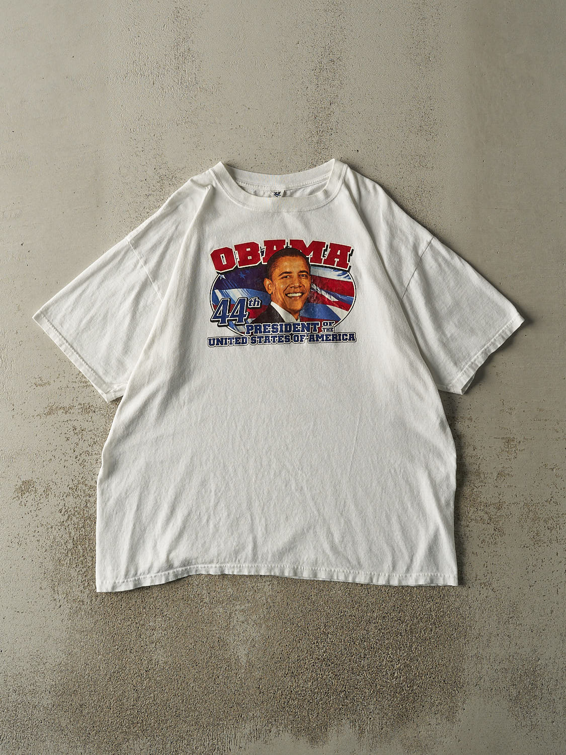 Vintage Y2K White Obama Tee (XL)