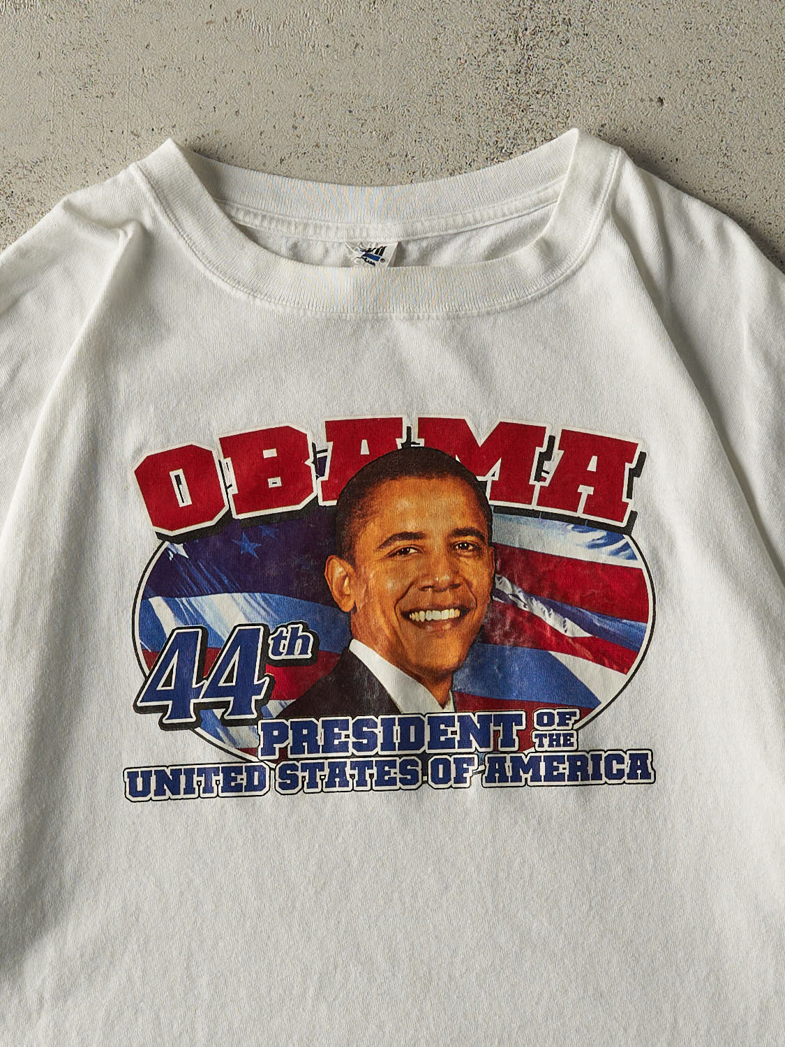 Vintage Y2K White Obama Tee (XL)