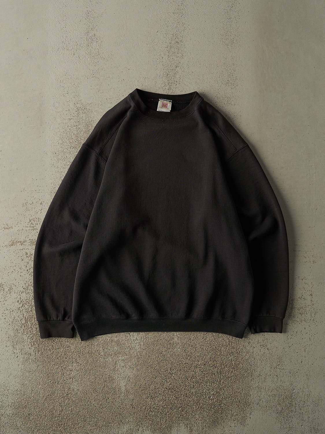 Vintage 90s Faded Black Blank Crewneck (XL)