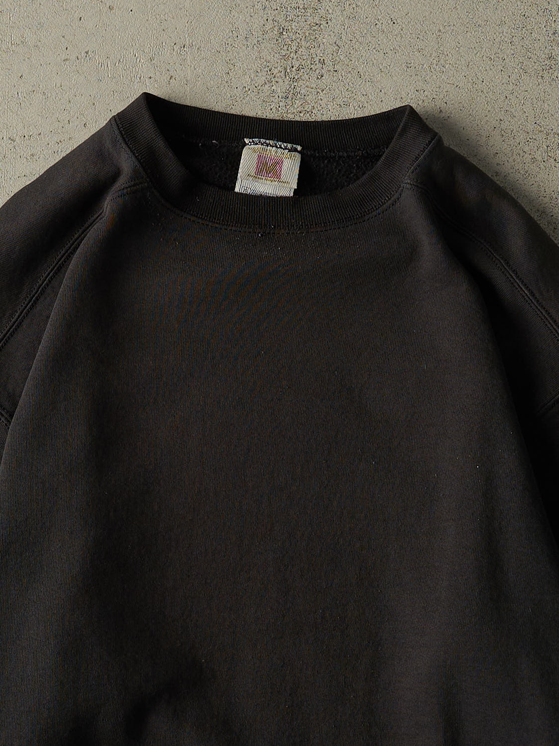 Vintage 90s Faded Black Blank Crewneck (XL)