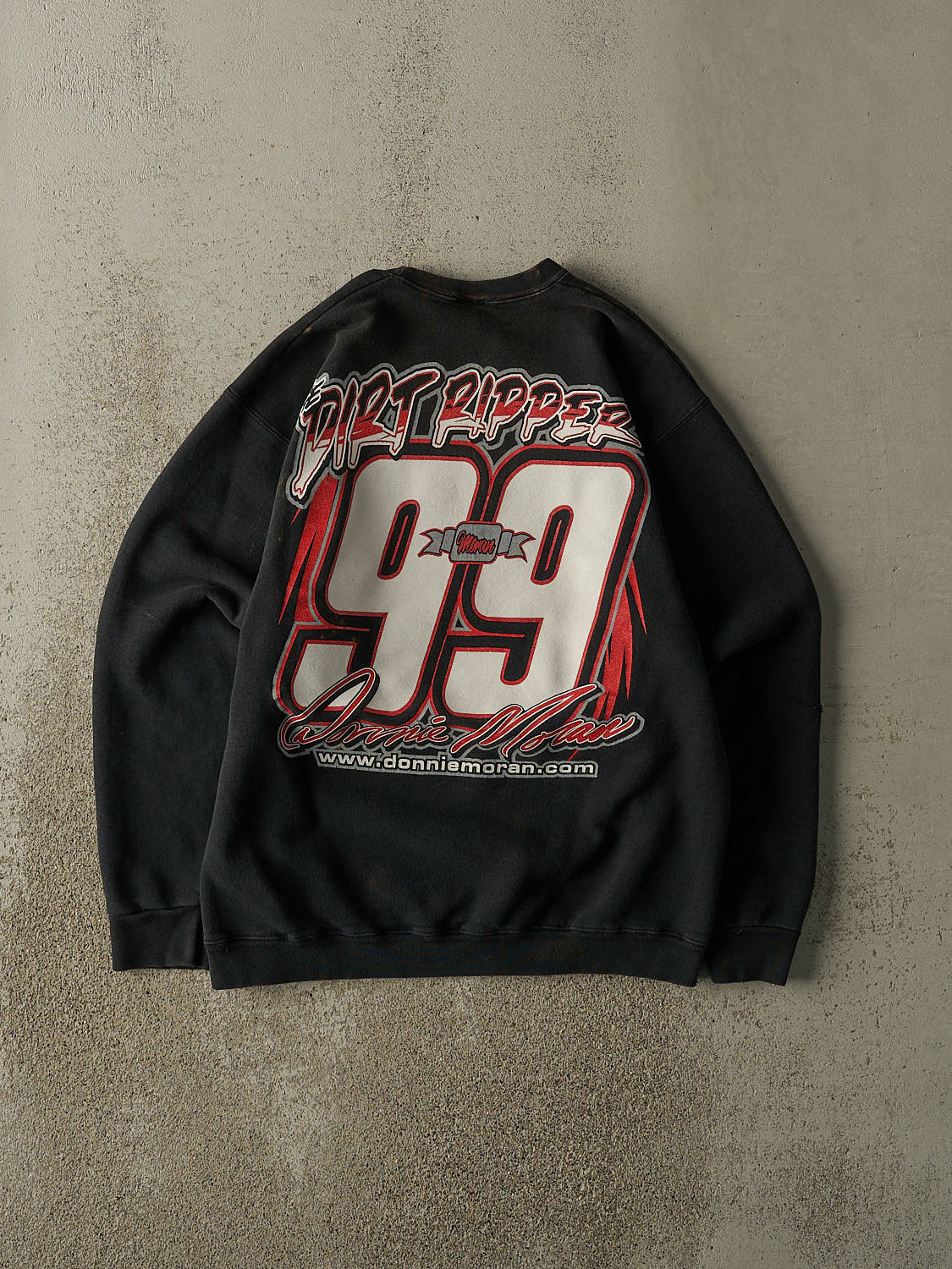 Vintage 90s Black Donnie Moran Racing Crewneck (M)