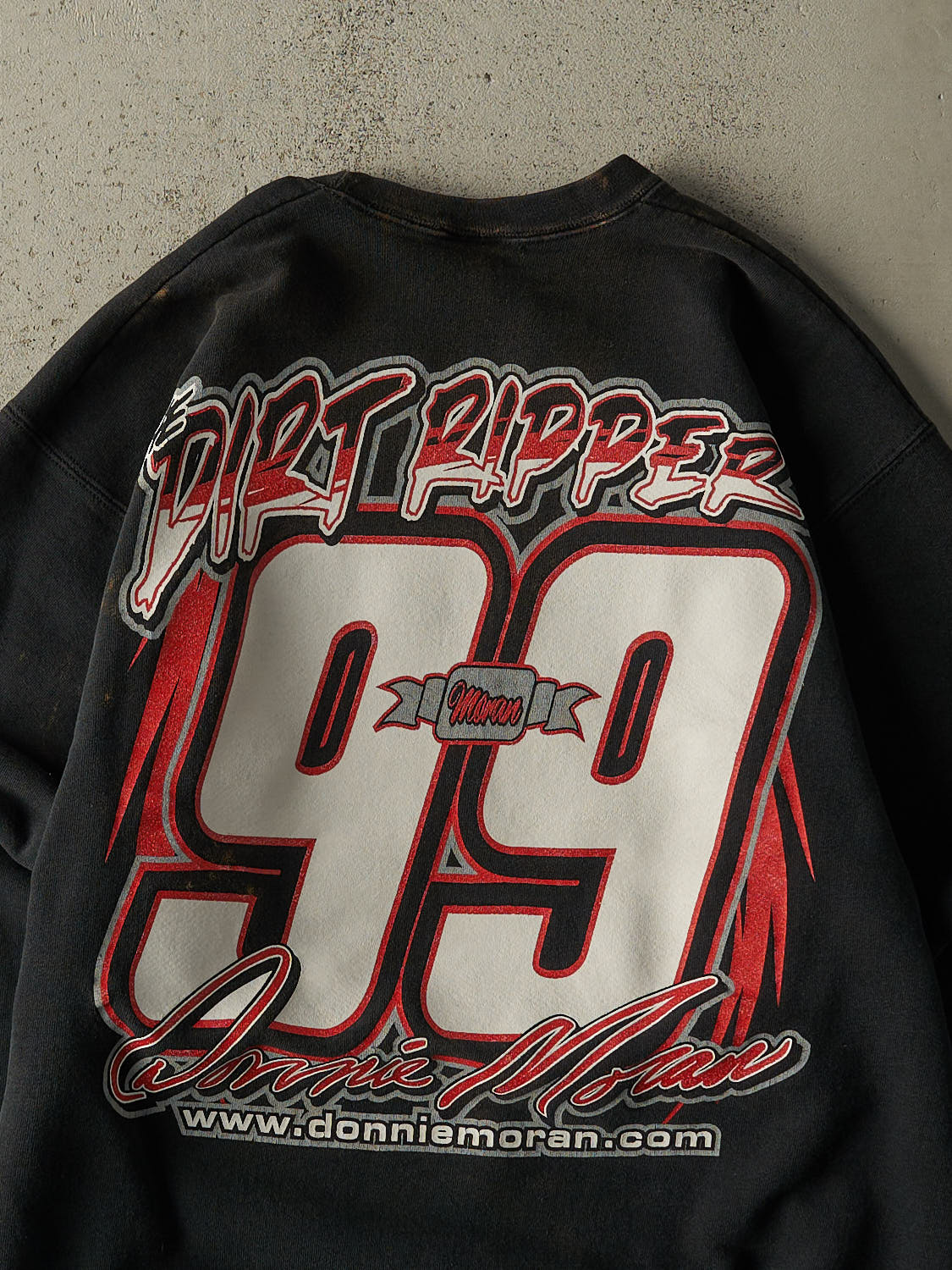 Vintage 90s Black Donnie Moran Racing Crewneck (M)