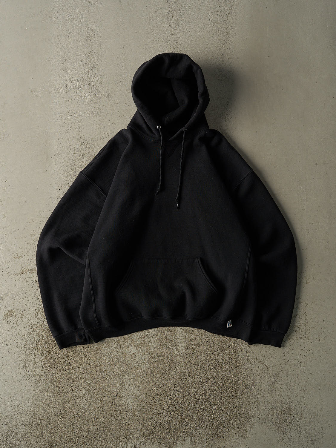 Vintage Y2K Black Russell Athletic Blank Hoodie (XL/XXL)