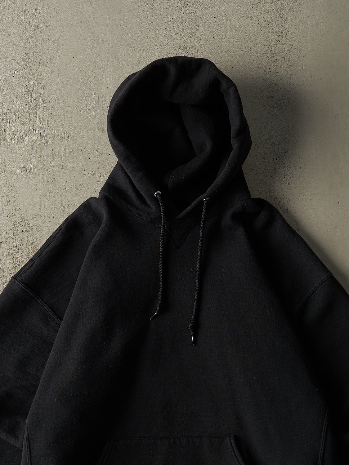 Vintage Y2K Black Russell Athletic Blank Hoodie (XL/XXL)