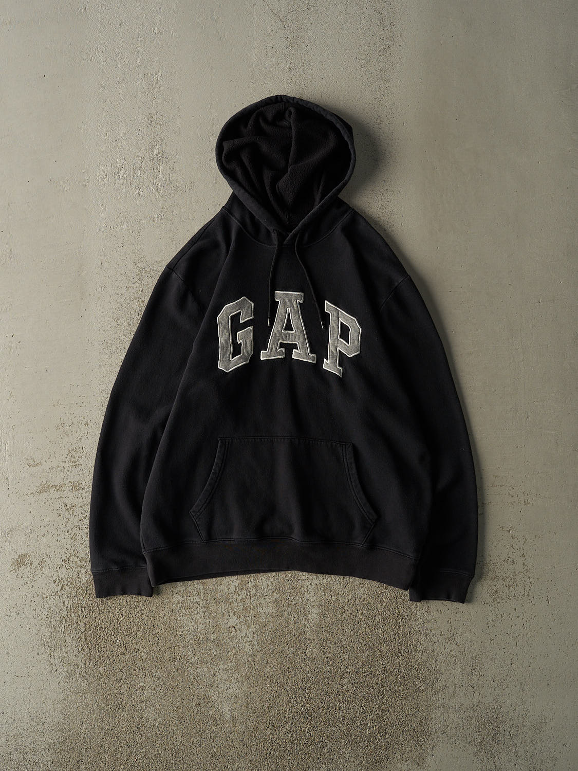 Vintage Y2K Black Gap Embroidered Hoodie (XL)