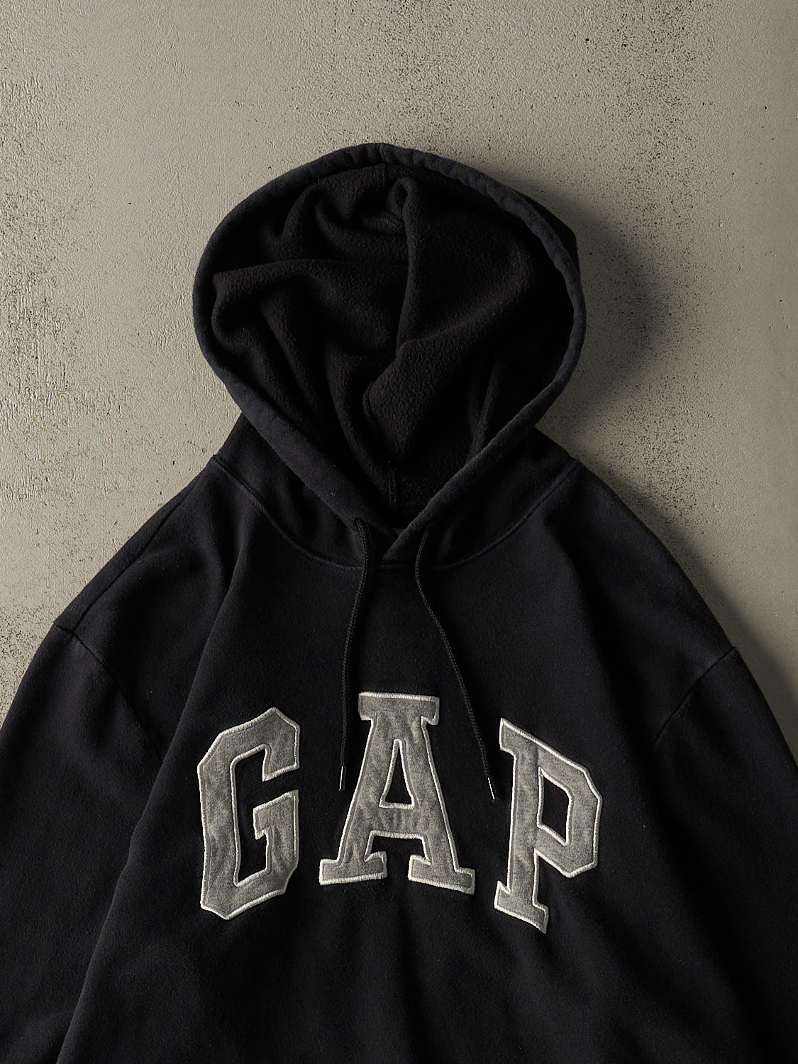 Vintage Y2K Black Gap Embroidered Hoodie (XL)