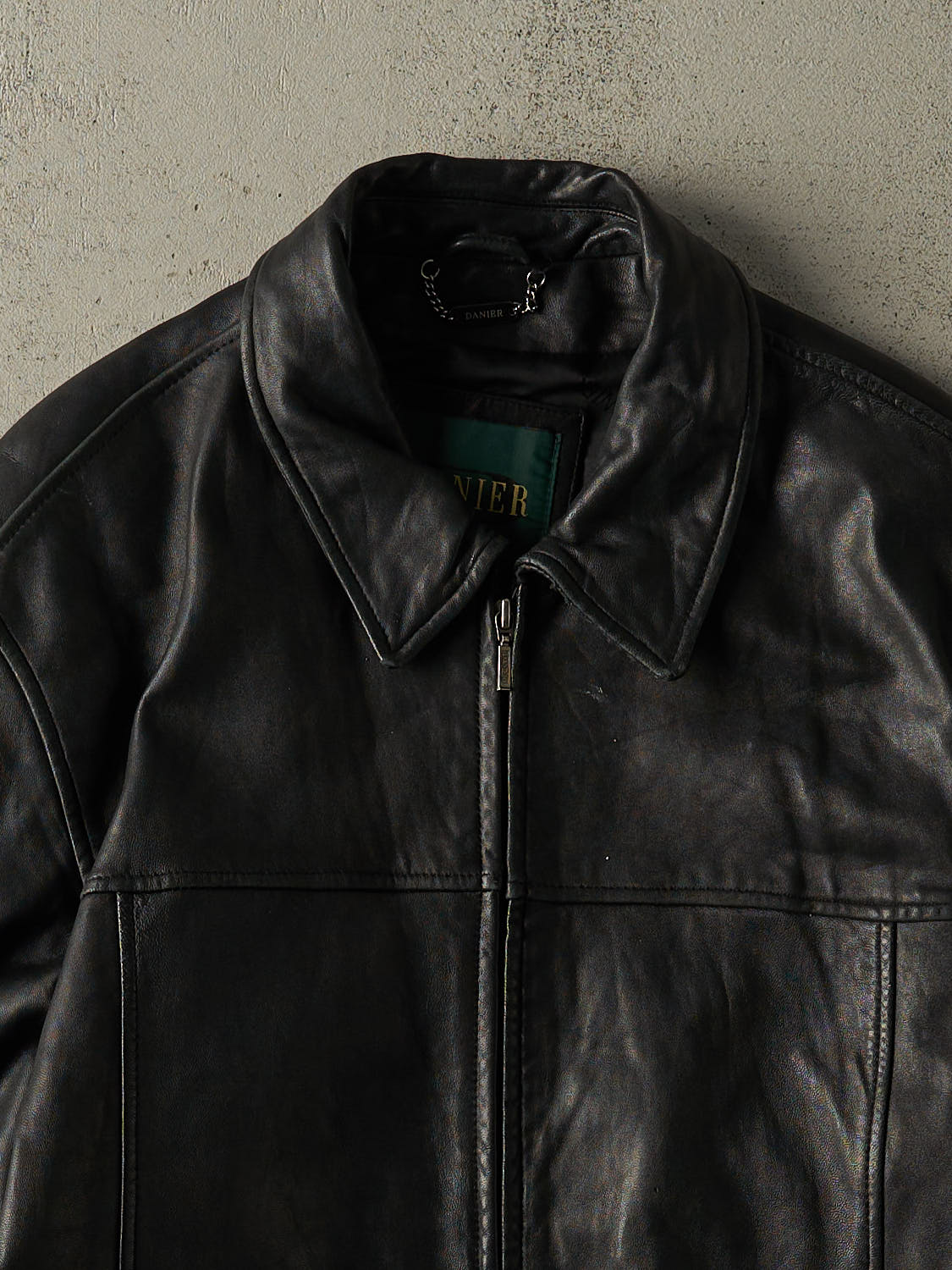 Vintage 90s Black Danier Soft Leather Jacket (L)