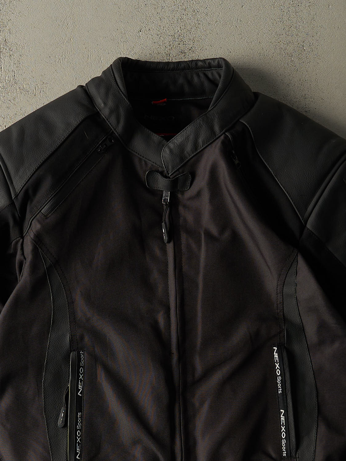 Vintage 90s Black Nexo Biker Jacket (M)