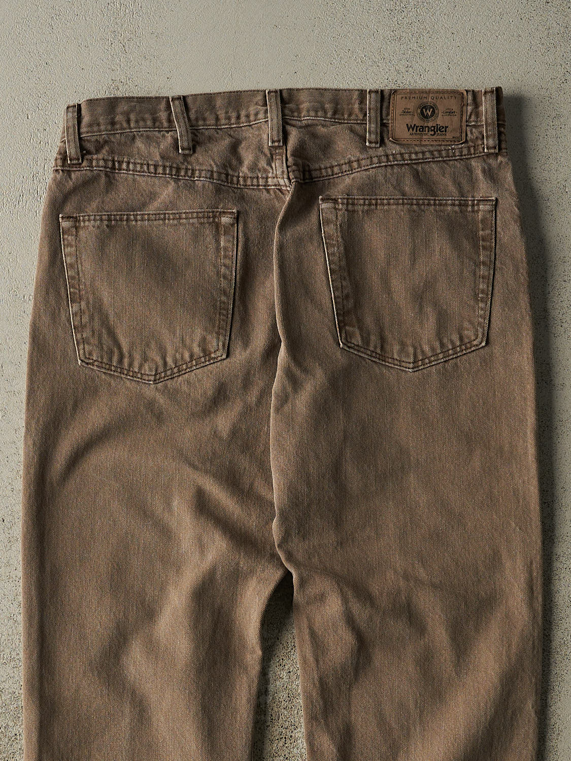 Vintage 90s Sun Faded Brown Wrangler Denim Pants (34x27)