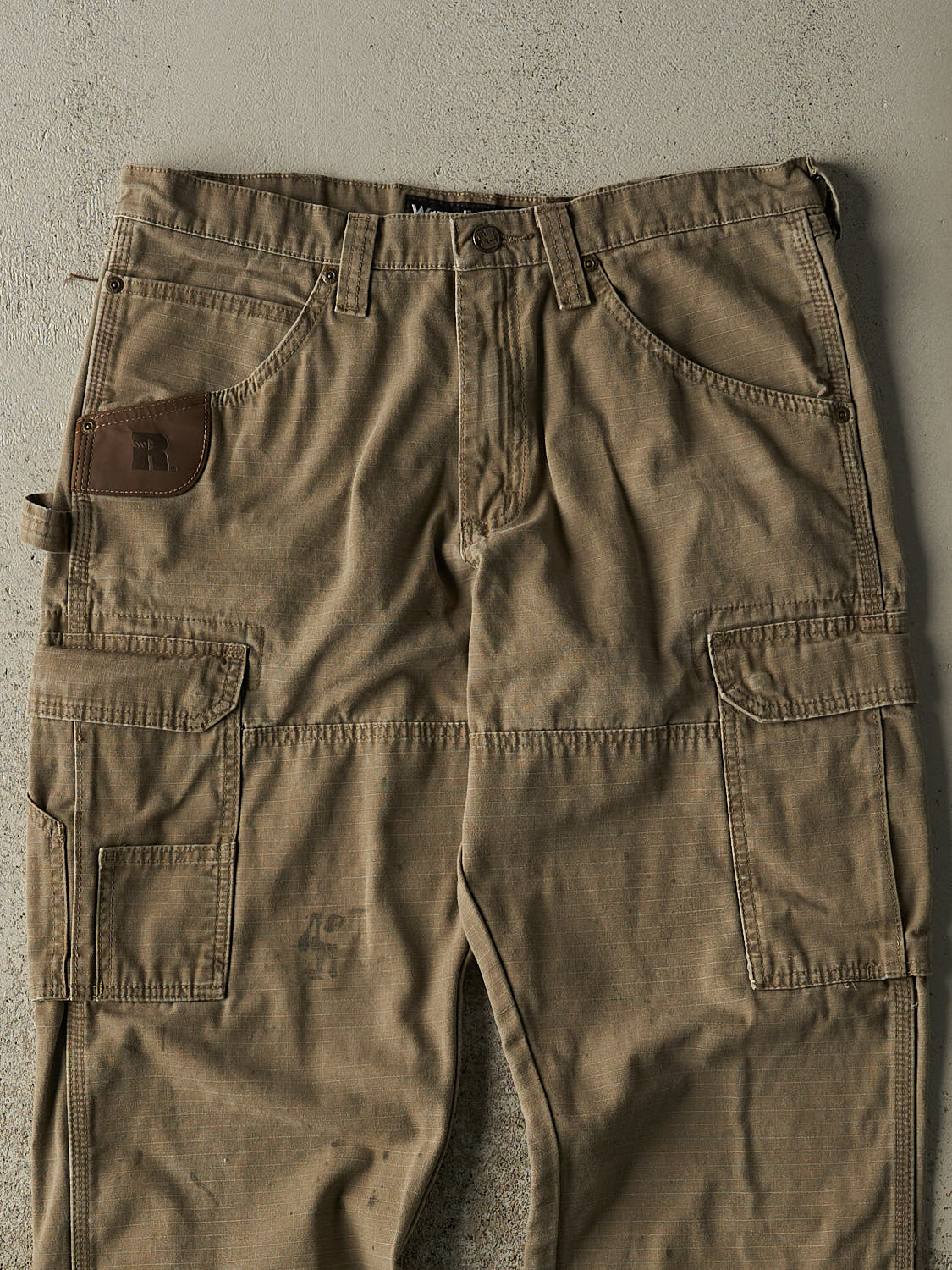 Vintage Y2K Green Wrangler Riggs Double Knee Utility Cargo Pants (34x30.5)