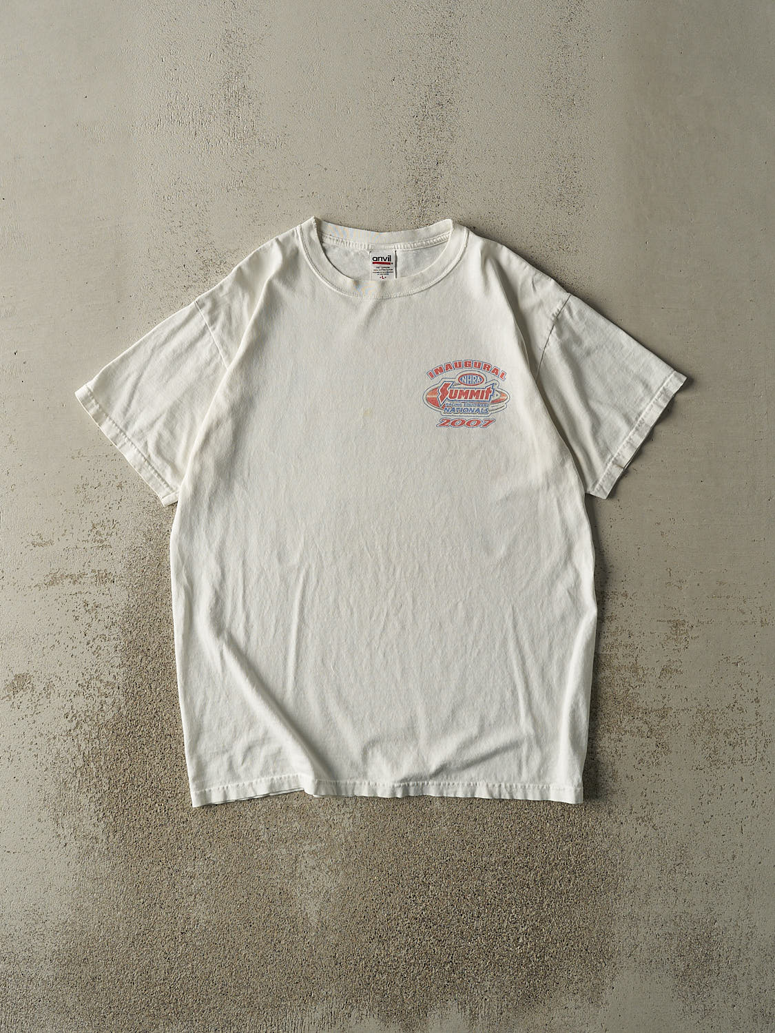 Vintage 07' White Summit Racing Tee (L/XL)