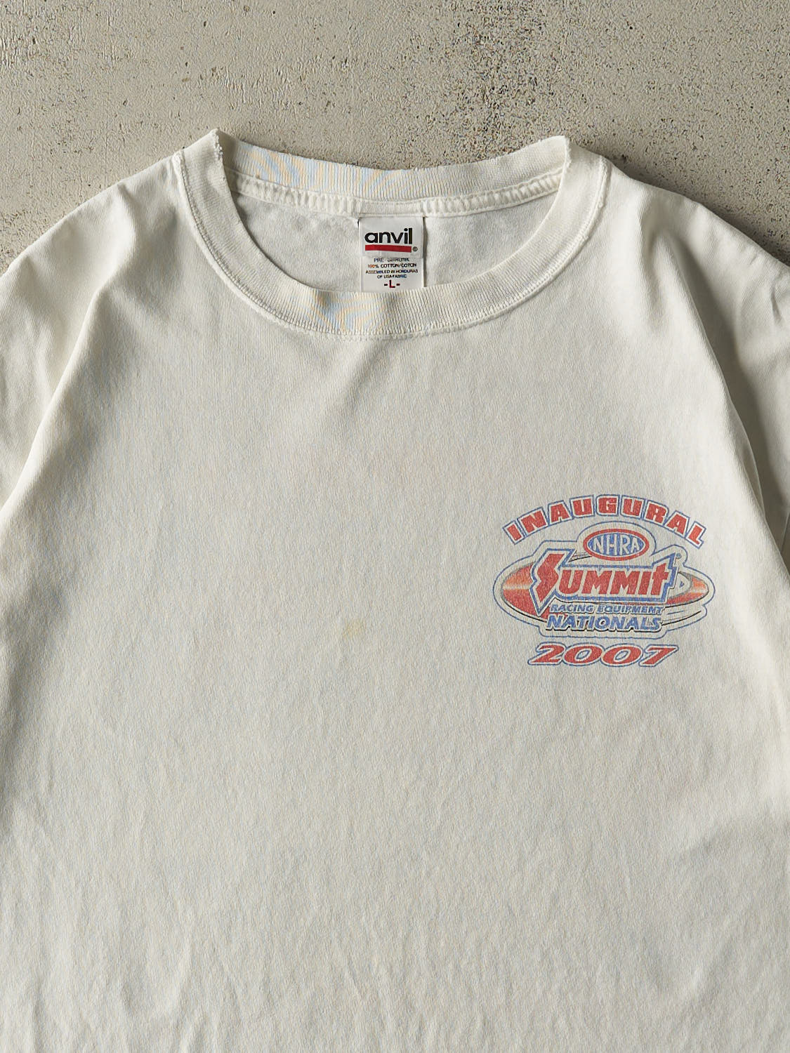 Vintage 07' White Summit Racing Tee (L/XL)