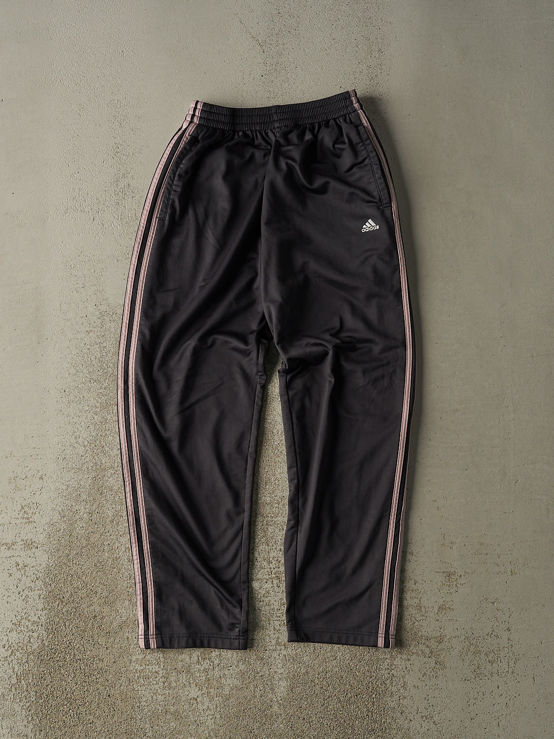 Vintage 90s Grey & Pink Adidas Tear Away Track Pants (24x28)