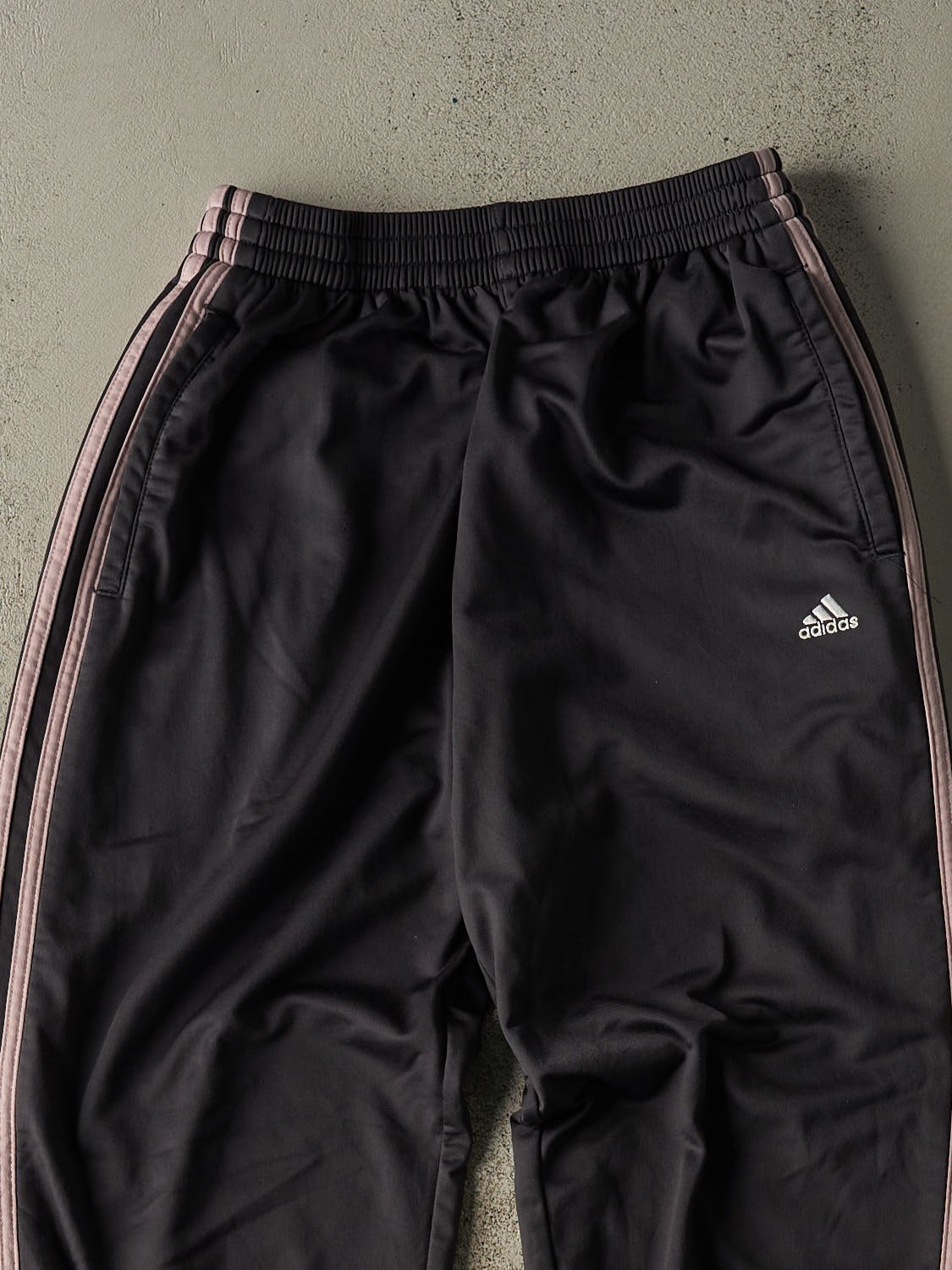 Vintage 90s Grey & Pink Adidas Tear Away Track Pants (24x28)