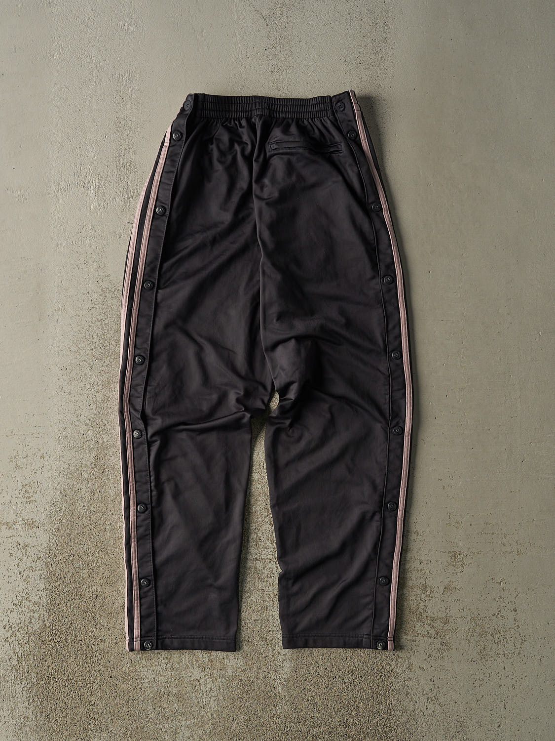 Vintage 90s Grey & Pink Adidas Tear Away Track Pants (24x28)
