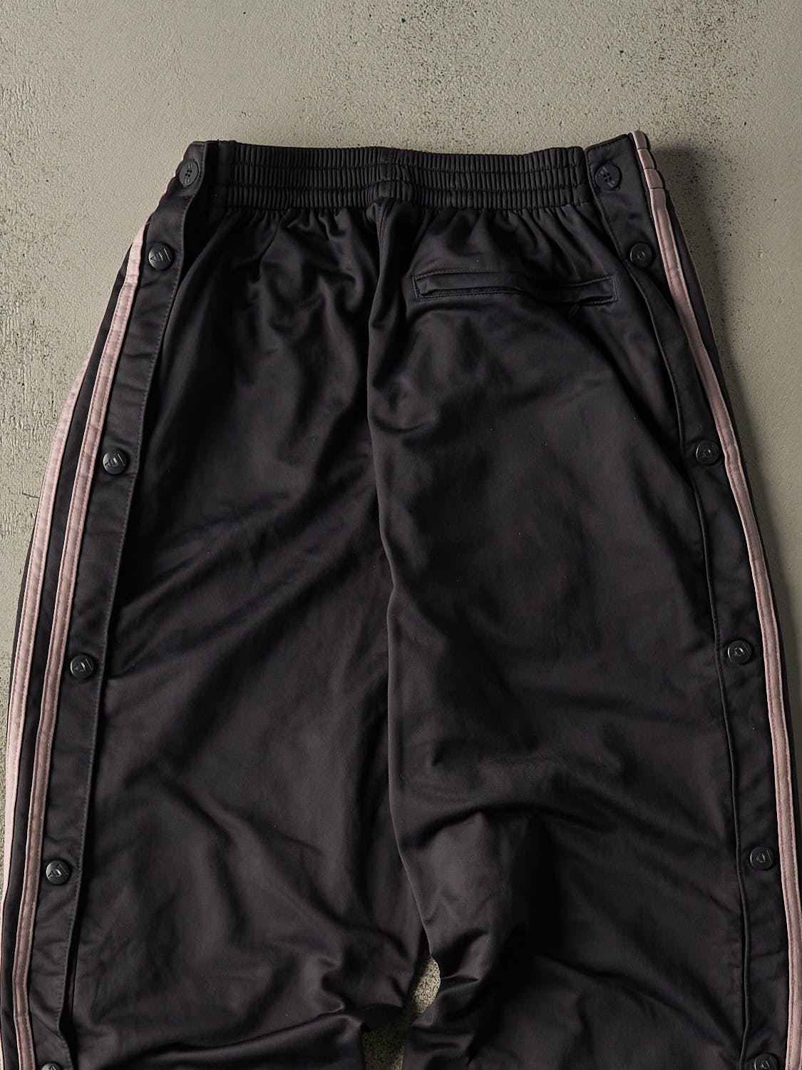 Vintage 90s Grey & Pink Adidas Tear Away Track Pants (24x28)