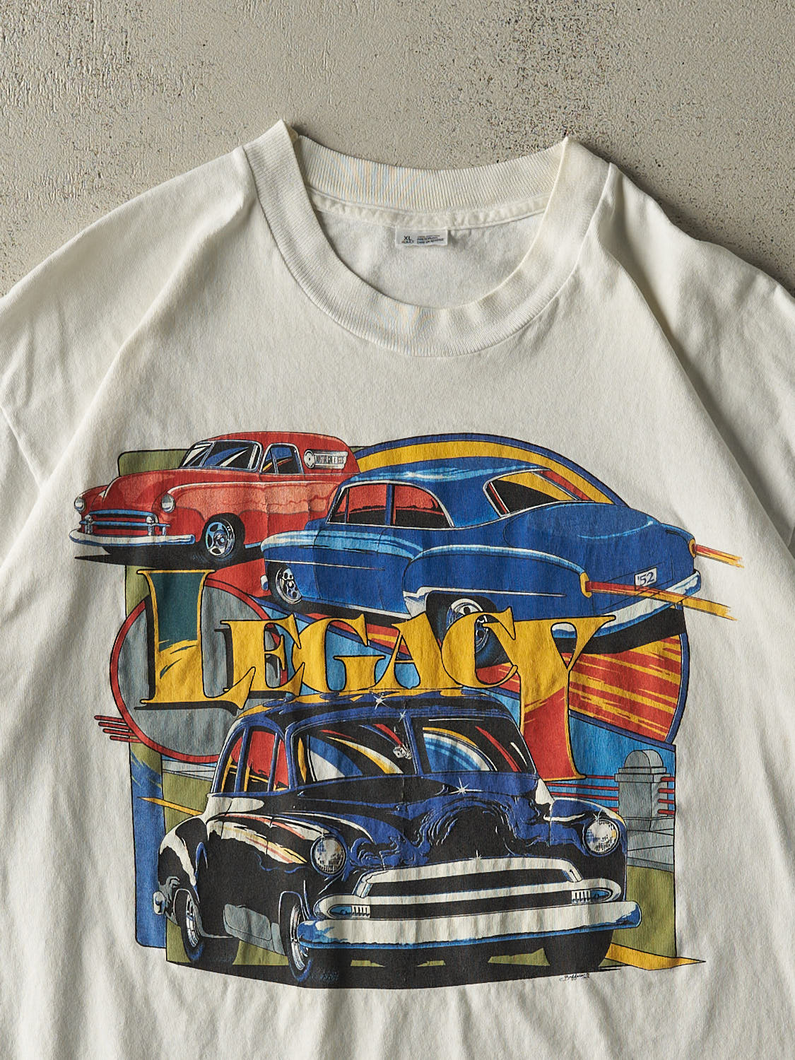 Vintage 95' White Legacy Car Tee (L/XL)
