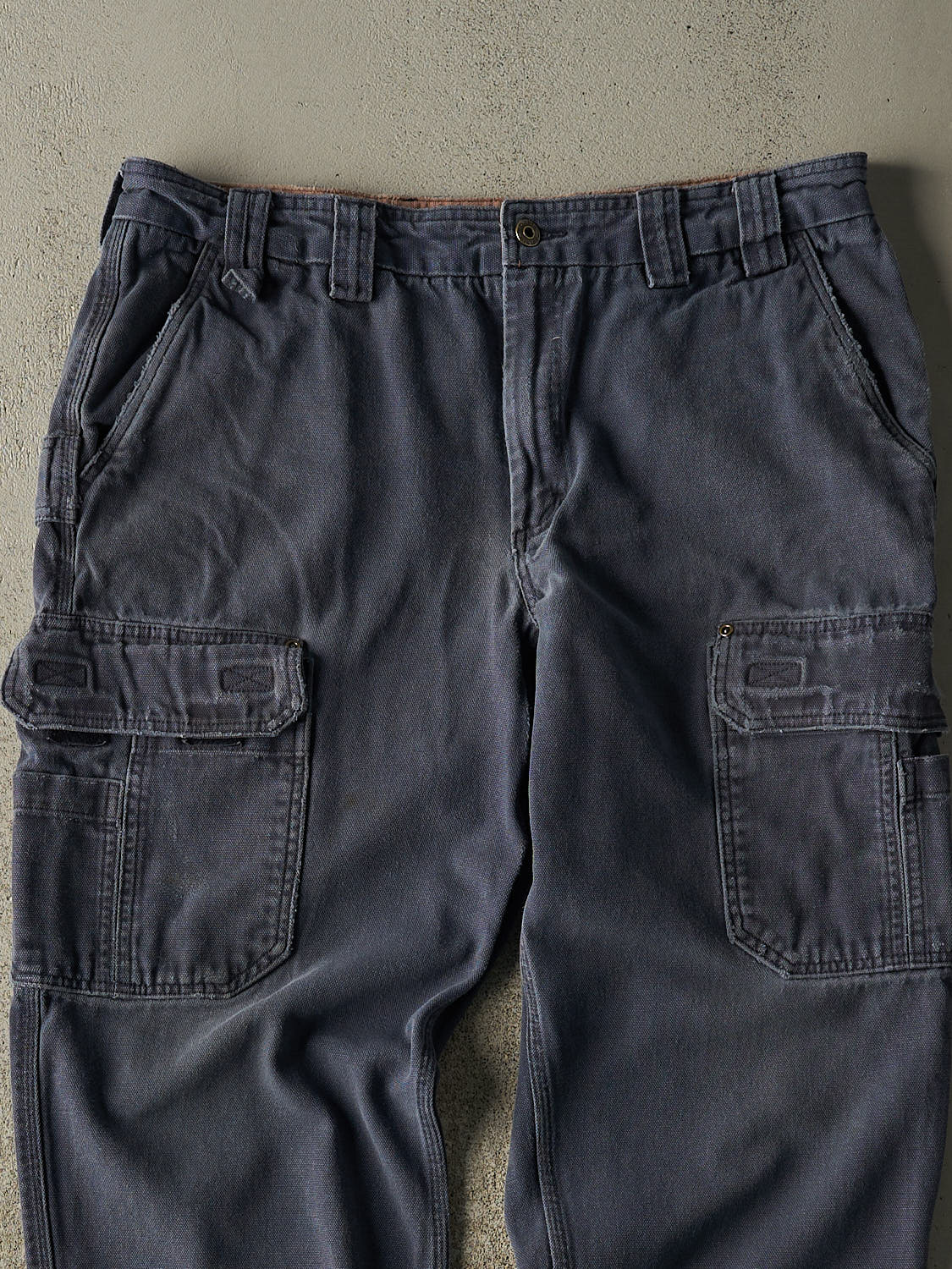 Vintage 90s Sun Faded Navy Cargo Utility Pants (36x28)