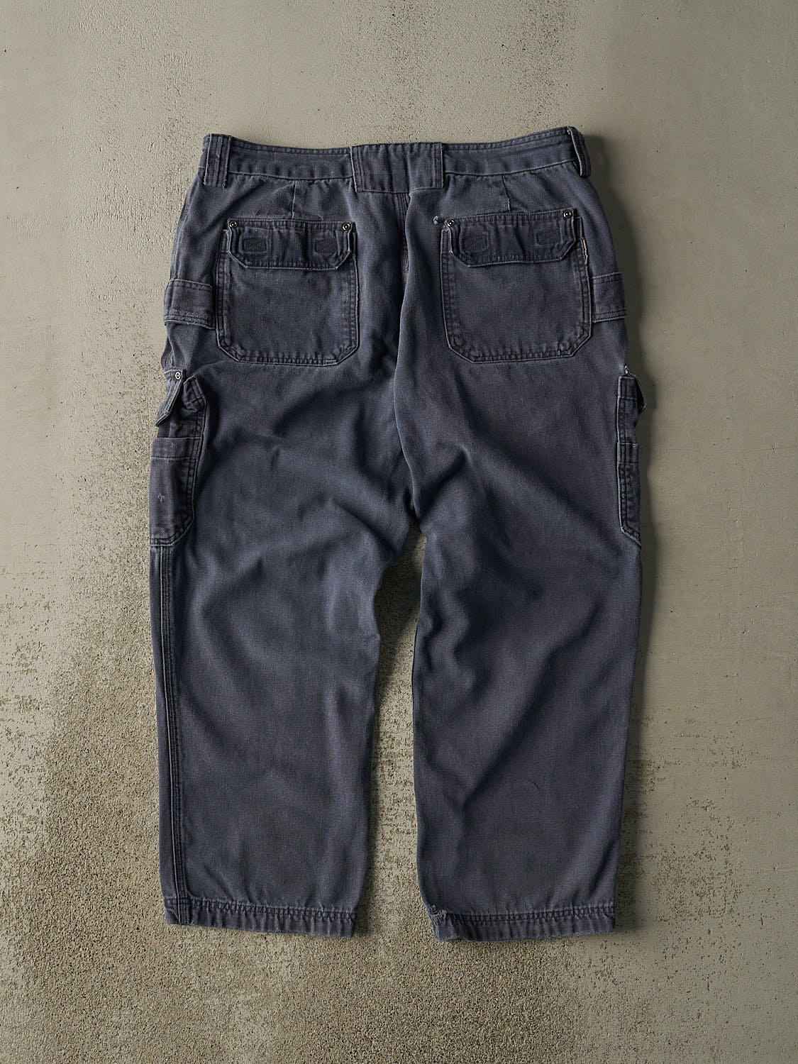 Vintage 90s Sun Faded Navy Cargo Utility Pants (36x28)