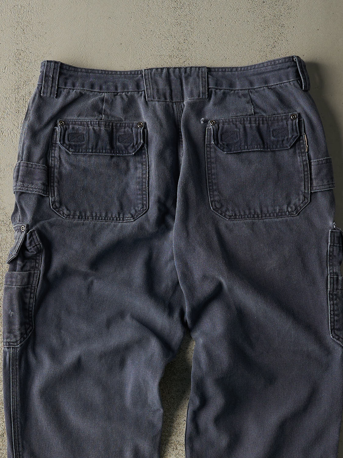 Vintage 90s Sun Faded Navy Cargo Utility Pants (36x28)
