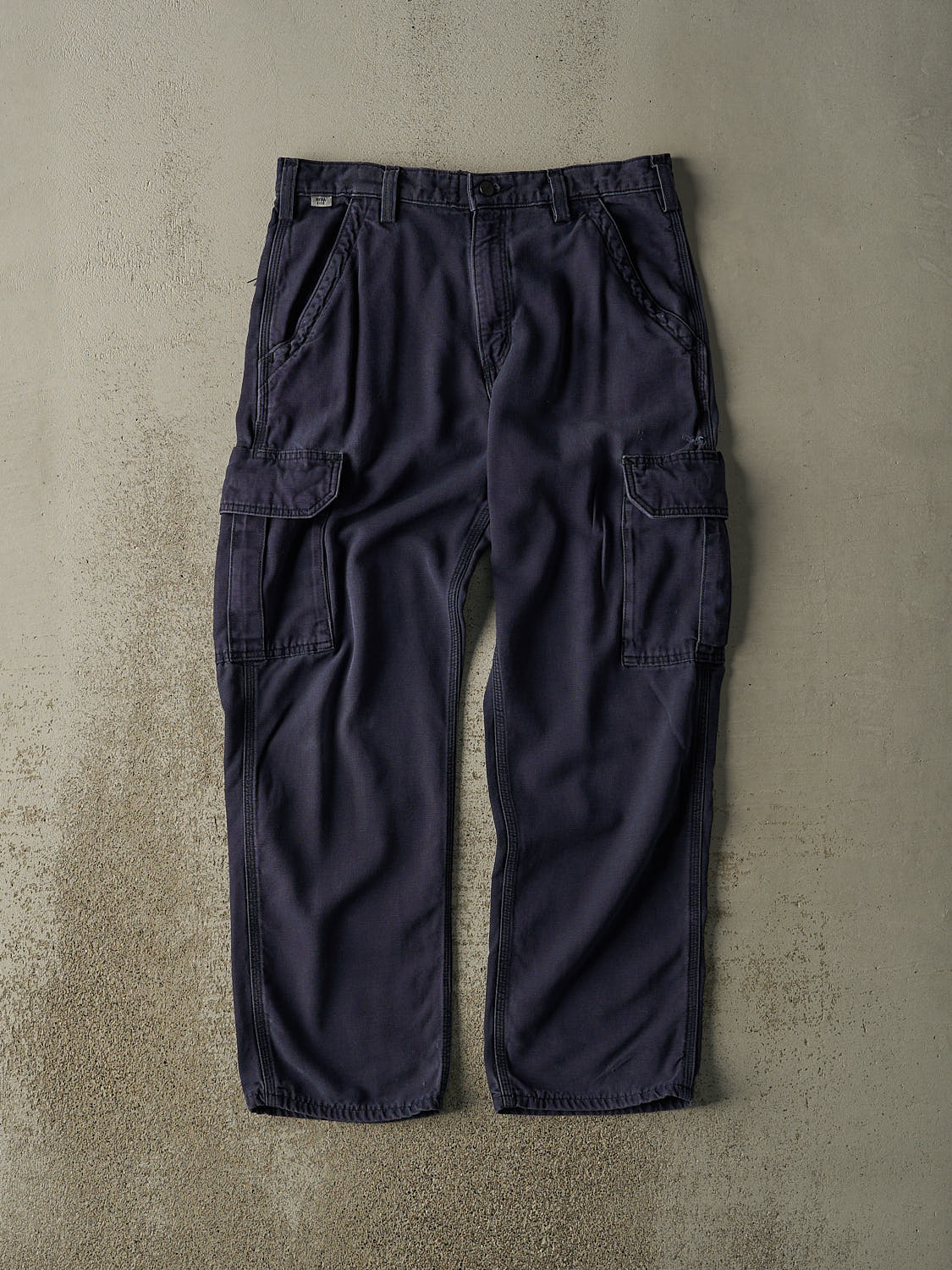 Vintage Y2K Sun Faded Navy Carhartt Fire Resistant Cargo Pants (32x30)
