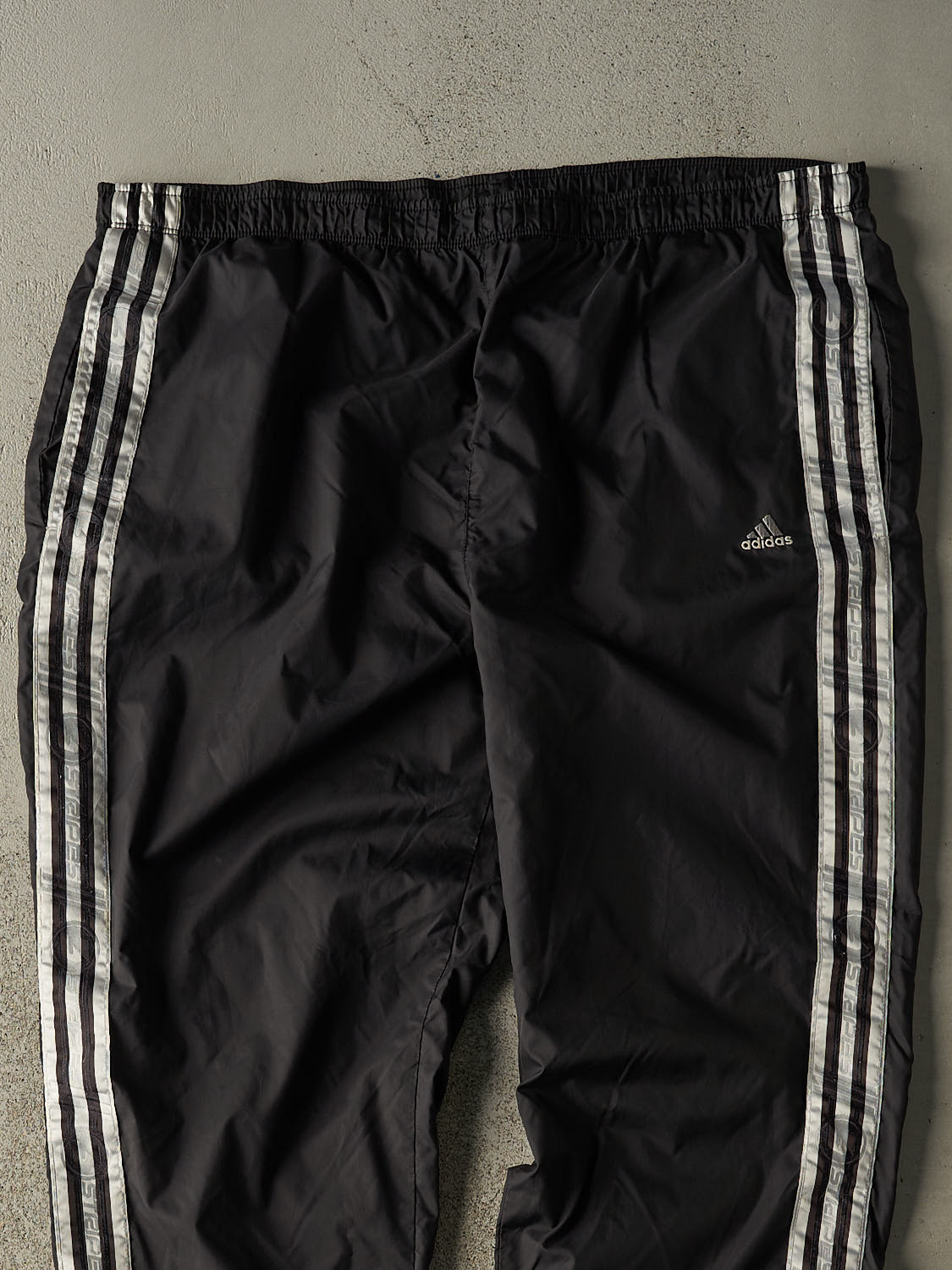 Vintage 90s Black Adidas Striped Track Pants (40x31)