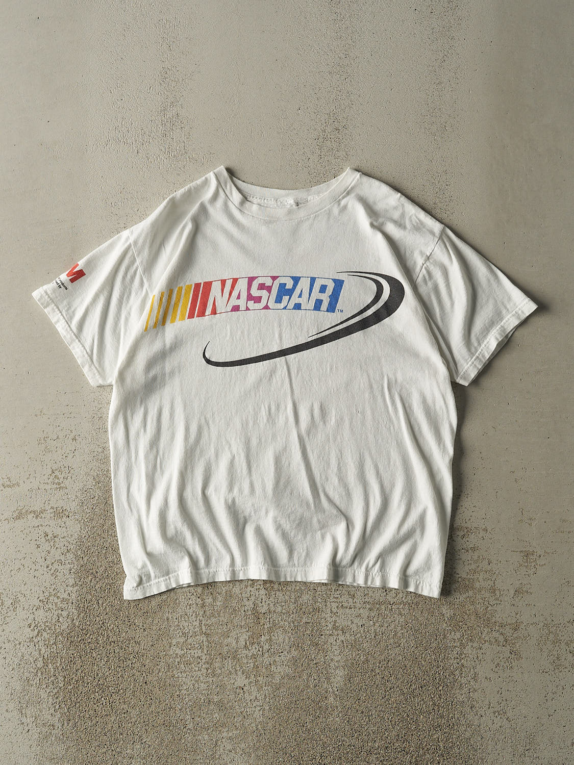 Vintage Y2K White Nascar Logo Tee (M/L)
