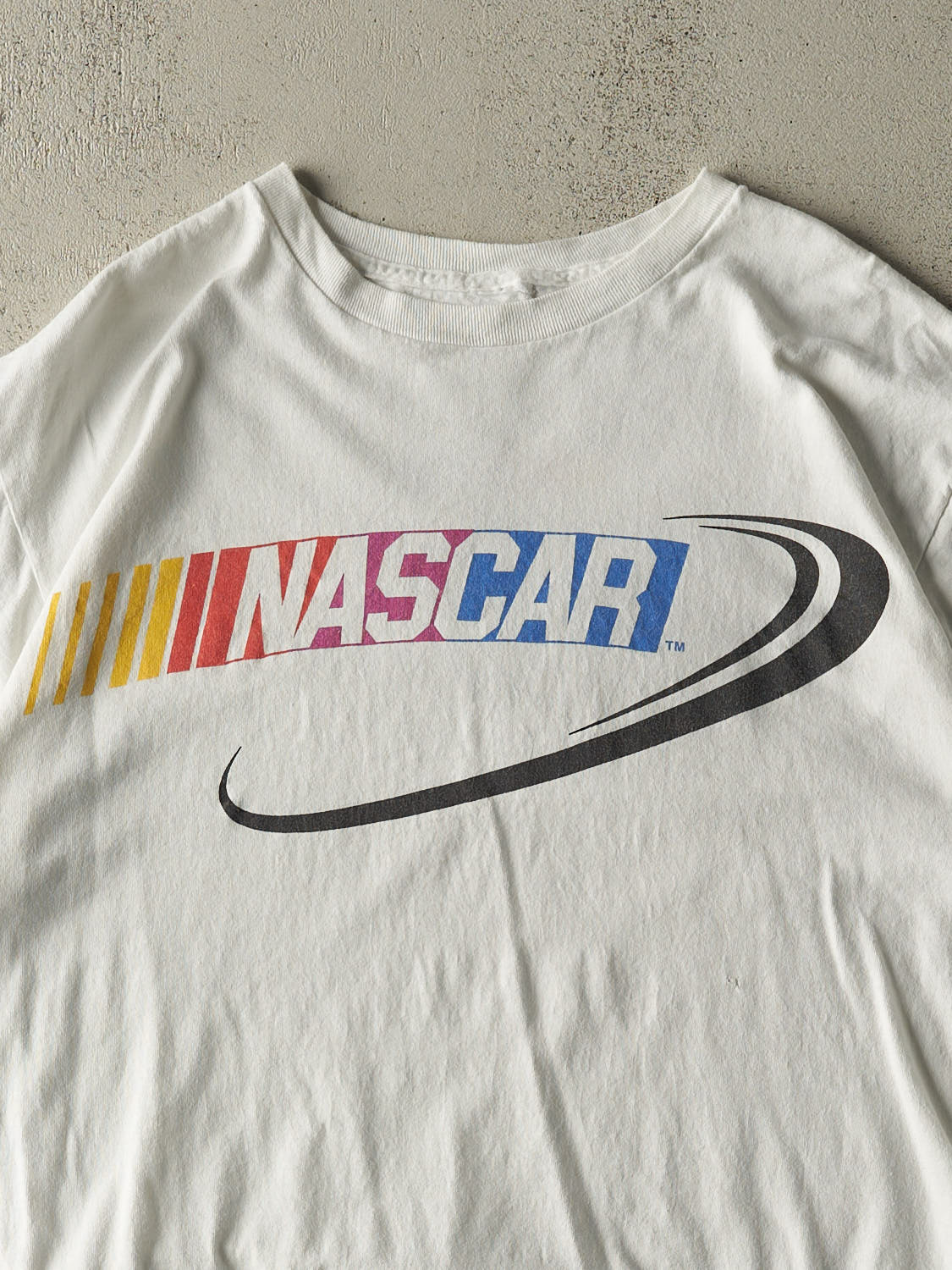 Vintage Y2K White Nascar Logo Tee (M/L)