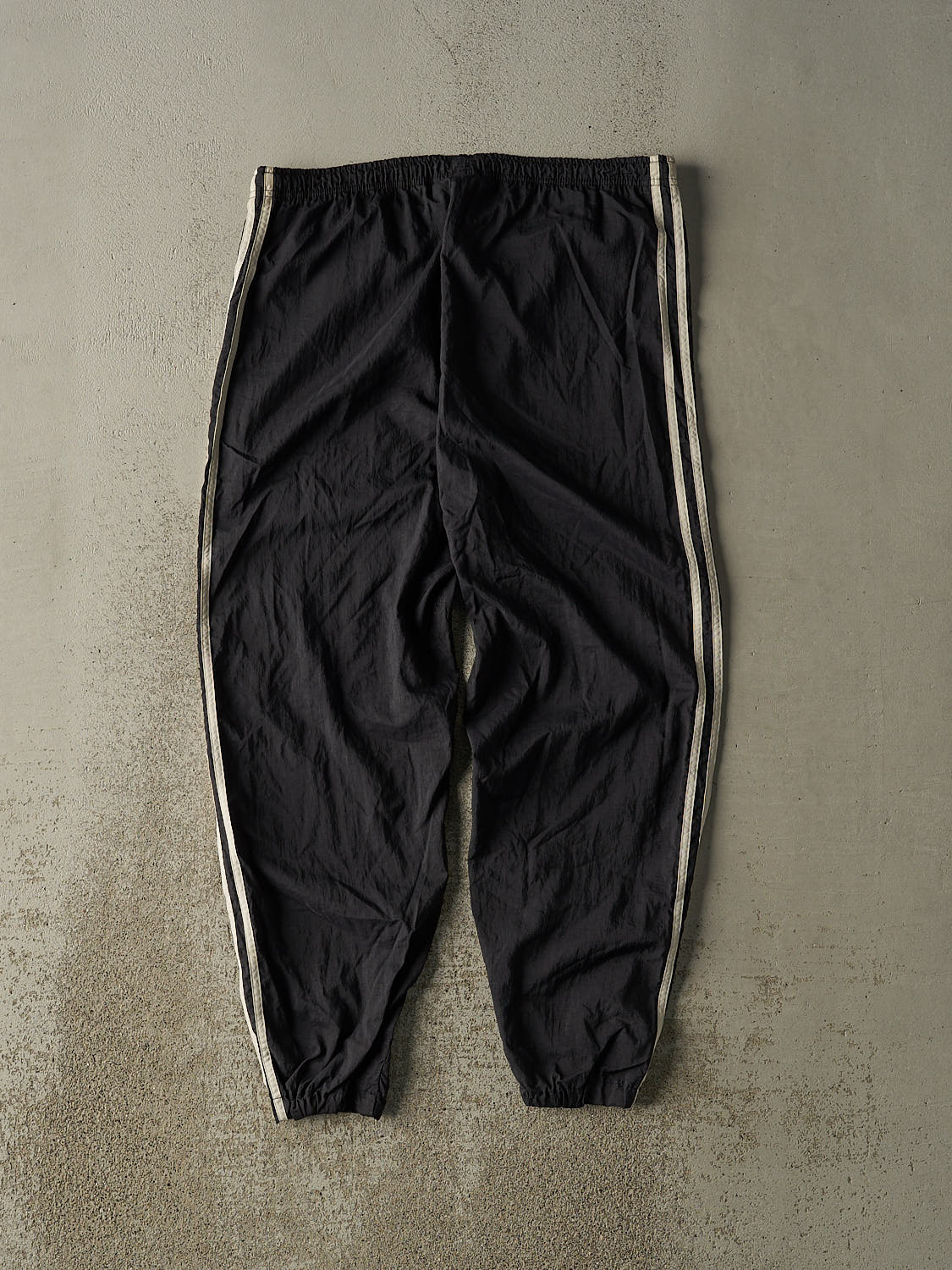 Vintage 90s Black Adidas Striped Track Pants (34x27)