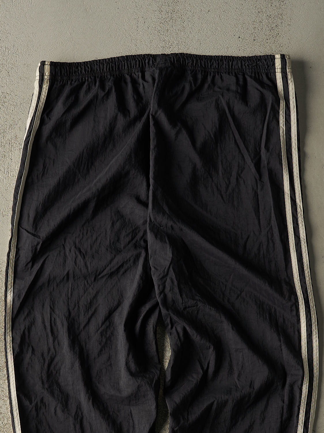 Vintage 90s Black Adidas Striped Track Pants (34x27)
