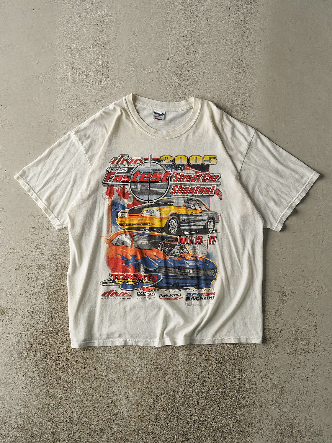 Vintage 05' White Racing Tee (XL/XXL)
