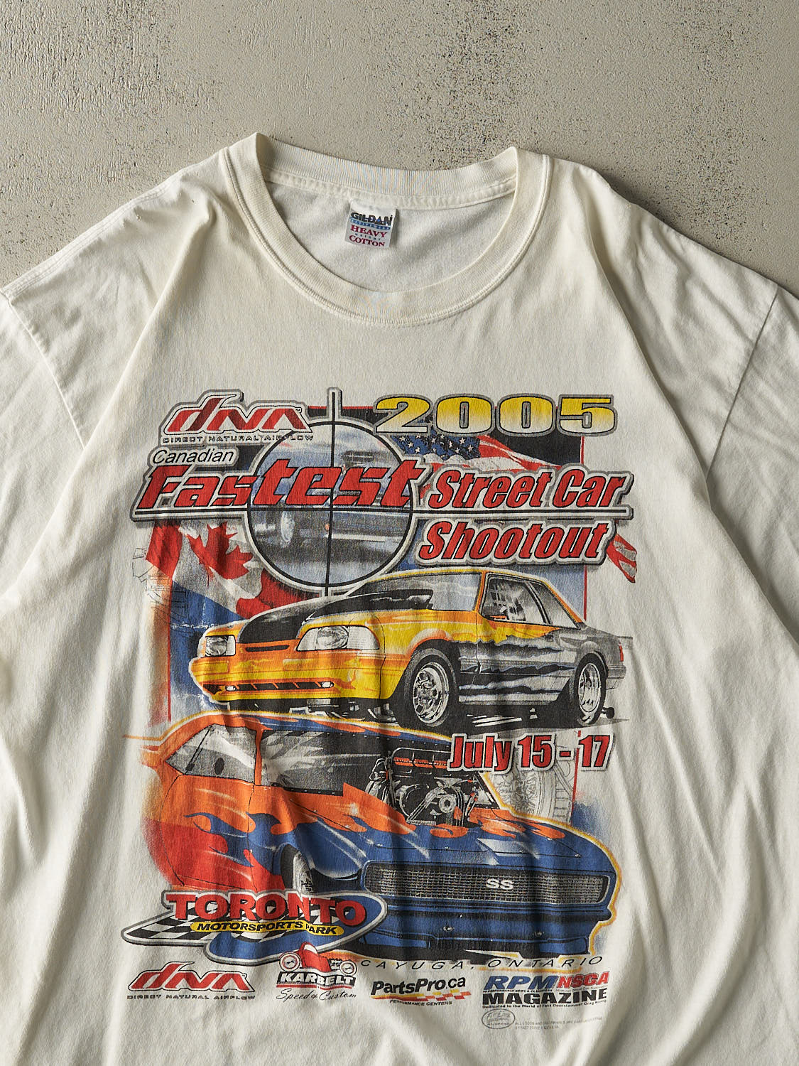 Vintage 05' White Racing Tee (XL/XXL)