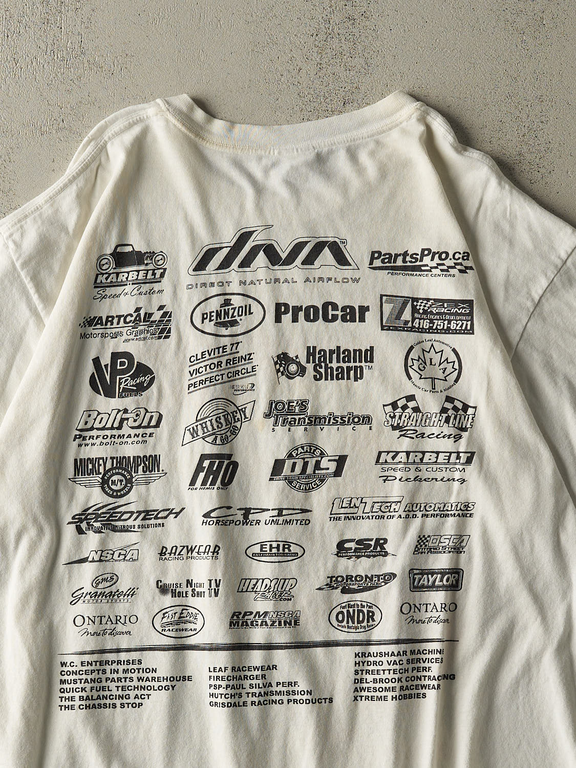 Vintage 05' White Racing Tee (XL/XXL)