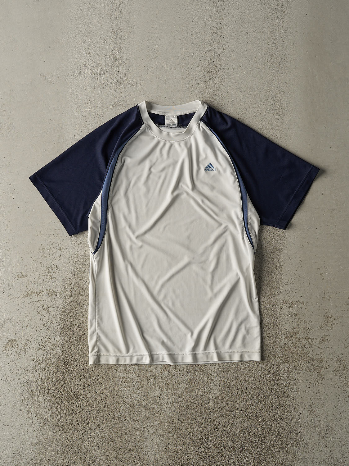 Vintage Y2K White & Navy Adidas Jersey (S/M)