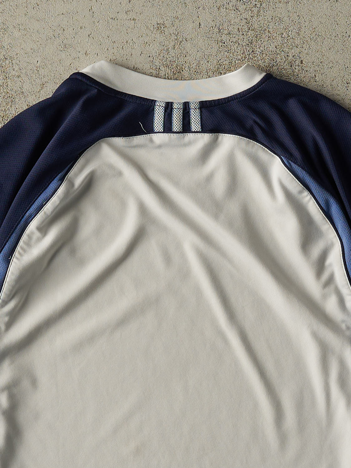 Vintage Y2K White & Navy Adidas Jersey (S/M)