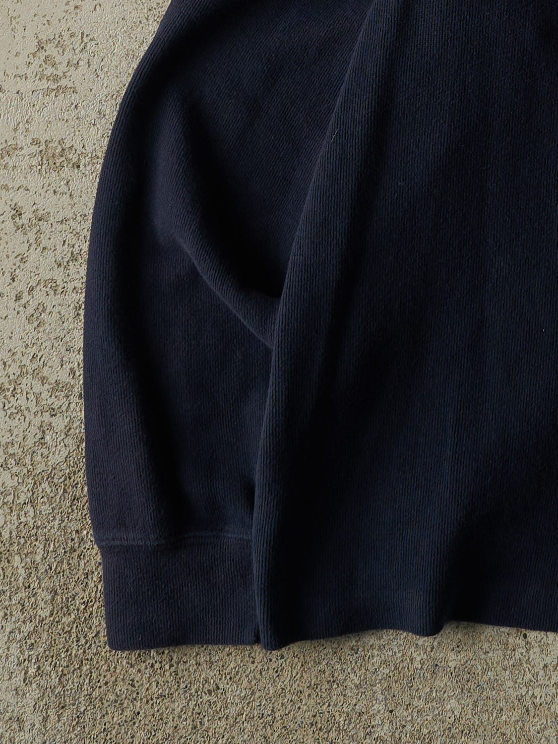 Vintage 90s Navy Blue Polo Ralph Lauren Embroidered Quarter Zip Knit (L)