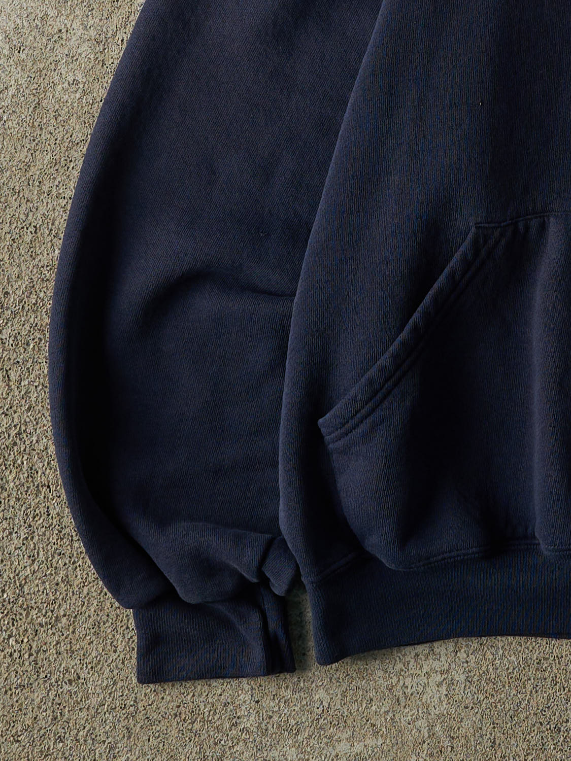 Vintage 90s Navy Blue Russell Athletic Blank Hoodie (S/M)