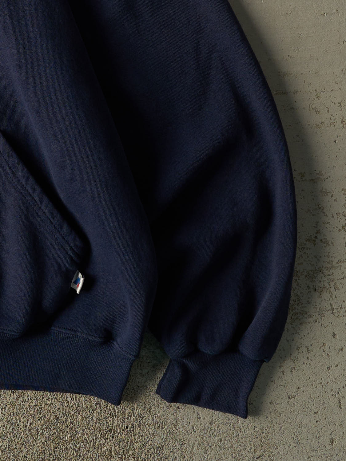 Vintage 90s Navy Blue Russell Athletic Blank Hoodie (S/M)