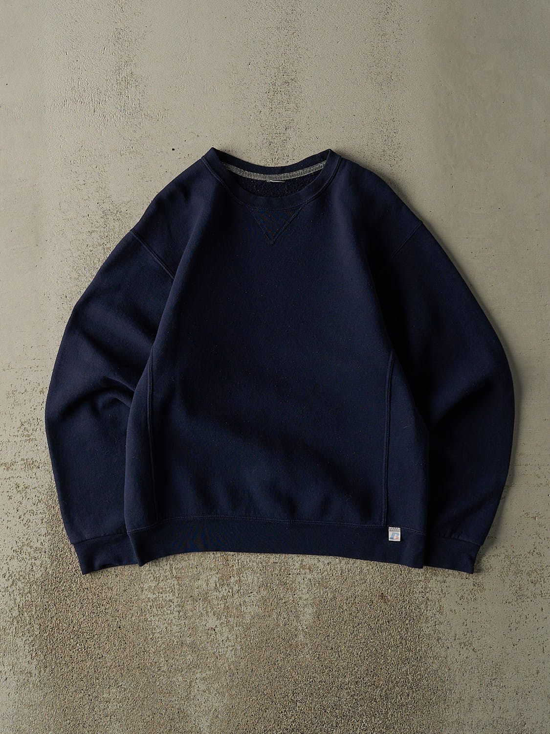Vintage Y2K Navy Blue Russell Athletic Blank Crewneck (M/L)