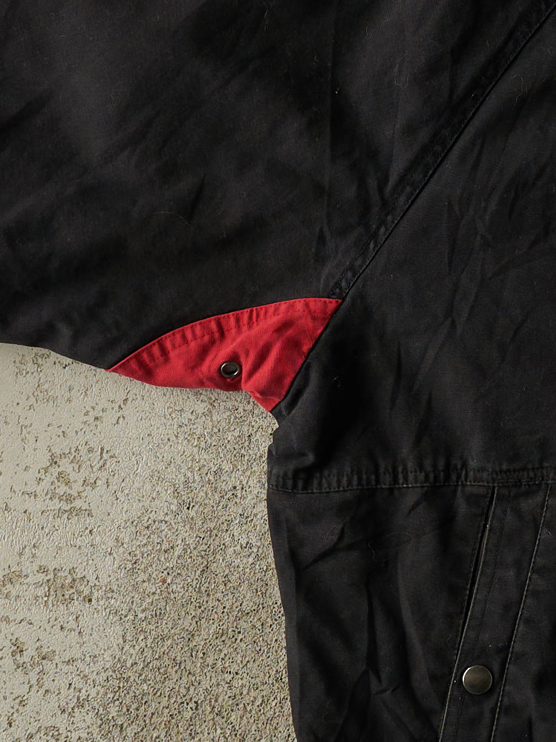Vintage 90s Black Snap-On Embroidered Jacket (XL)
