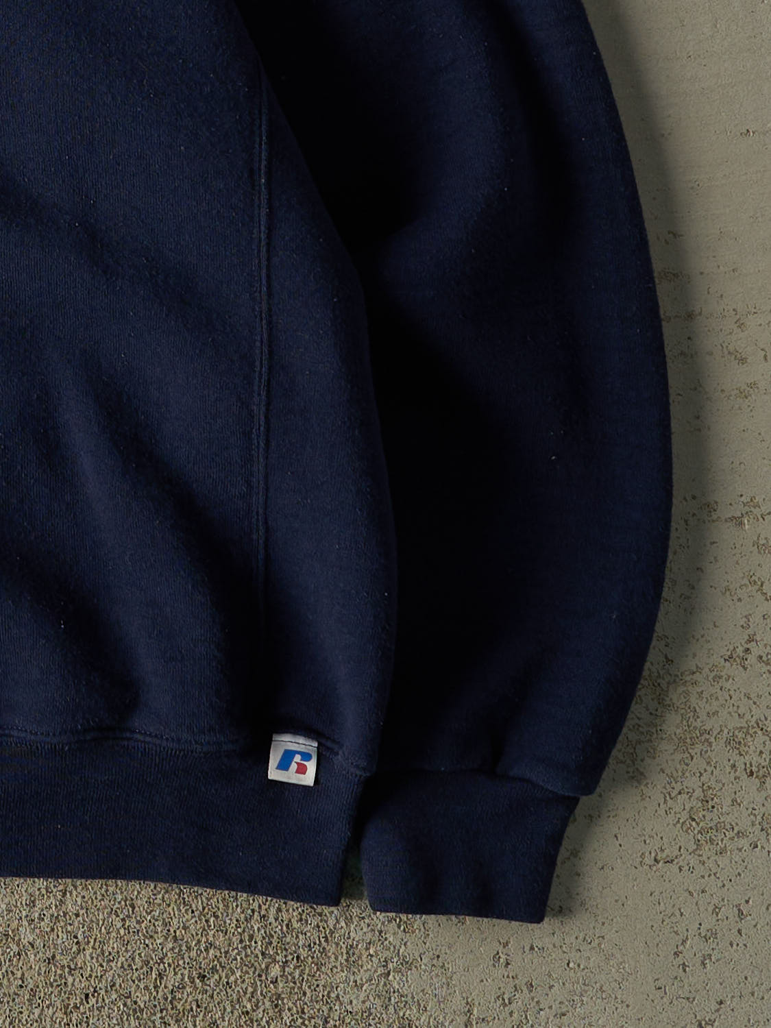 Vintage Y2K Navy Blue Russell Athletic Blank Crewneck (L)