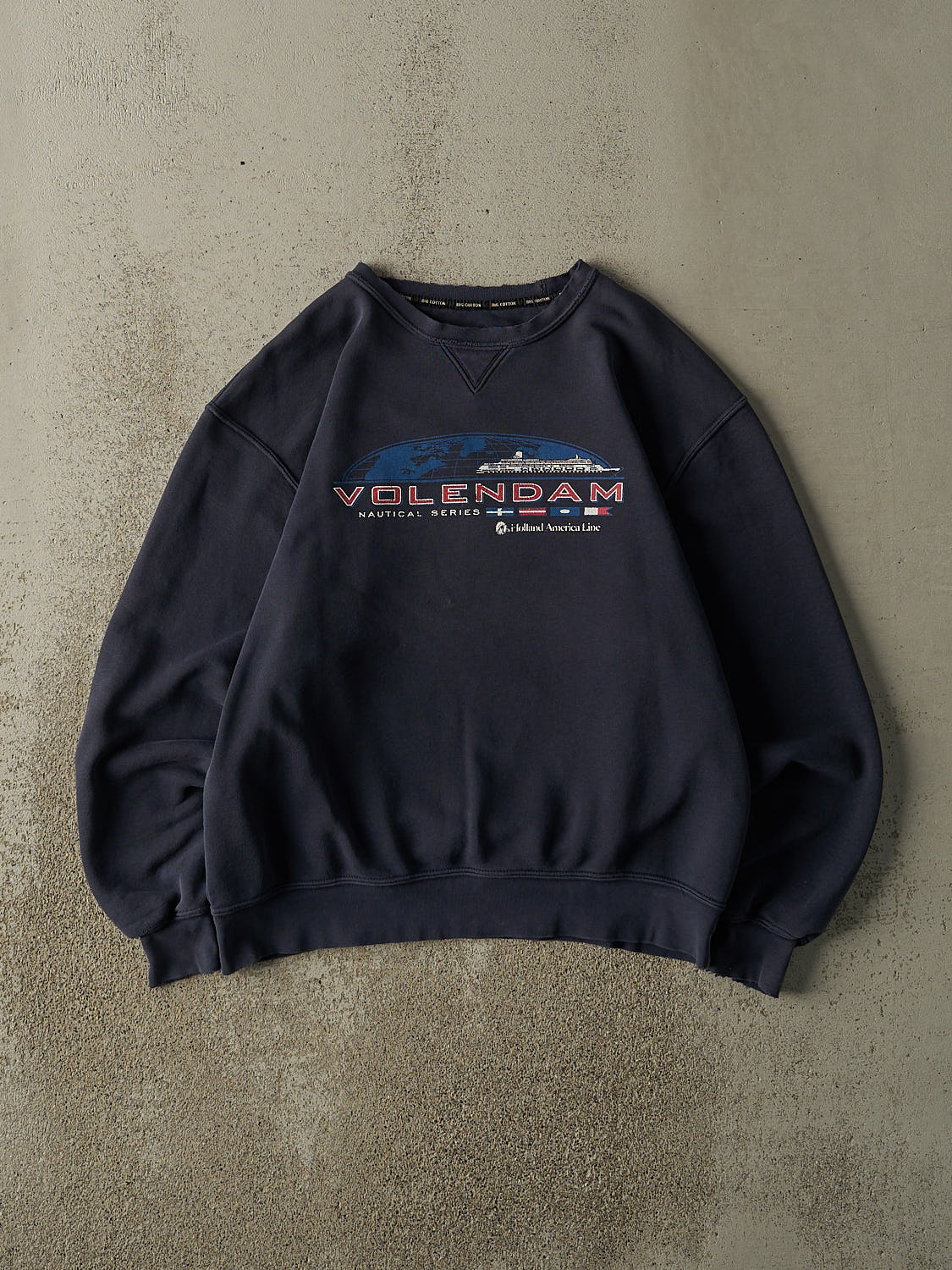Vintage 90s Navy Blue Volendam Logo Crewneck (M/L)
