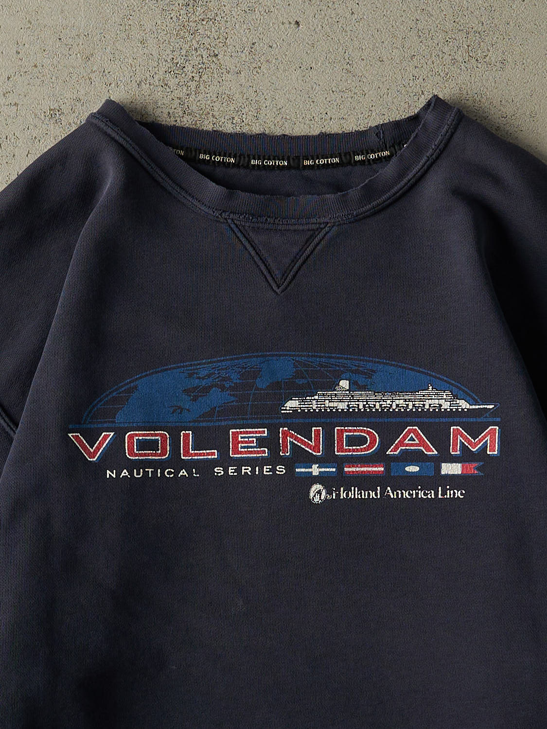 Vintage 90s Navy Blue Volendam Logo Crewneck (M/L)