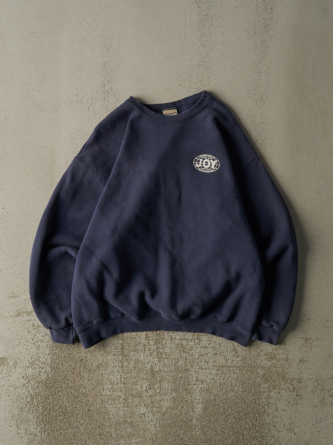 Vintage 90s Navy Blue Joy Logo Crewneck (L/XL)